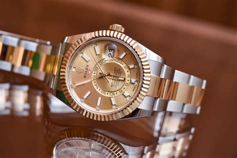 rolex two tone sky dweller|rolex sky dweller prices.